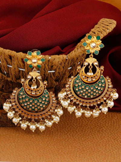 earrings - Bling Bag Emerald Jalsa Designer Earrings