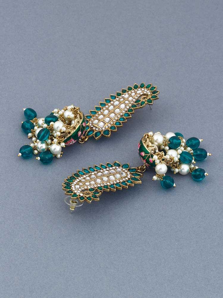 Emerald Kaashi Jhumkis - Bling Bag
