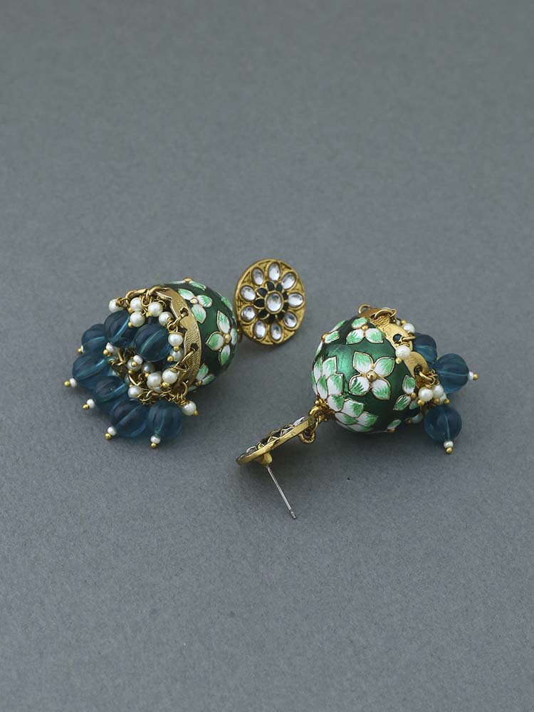 Emerald Kabini Jhumkis