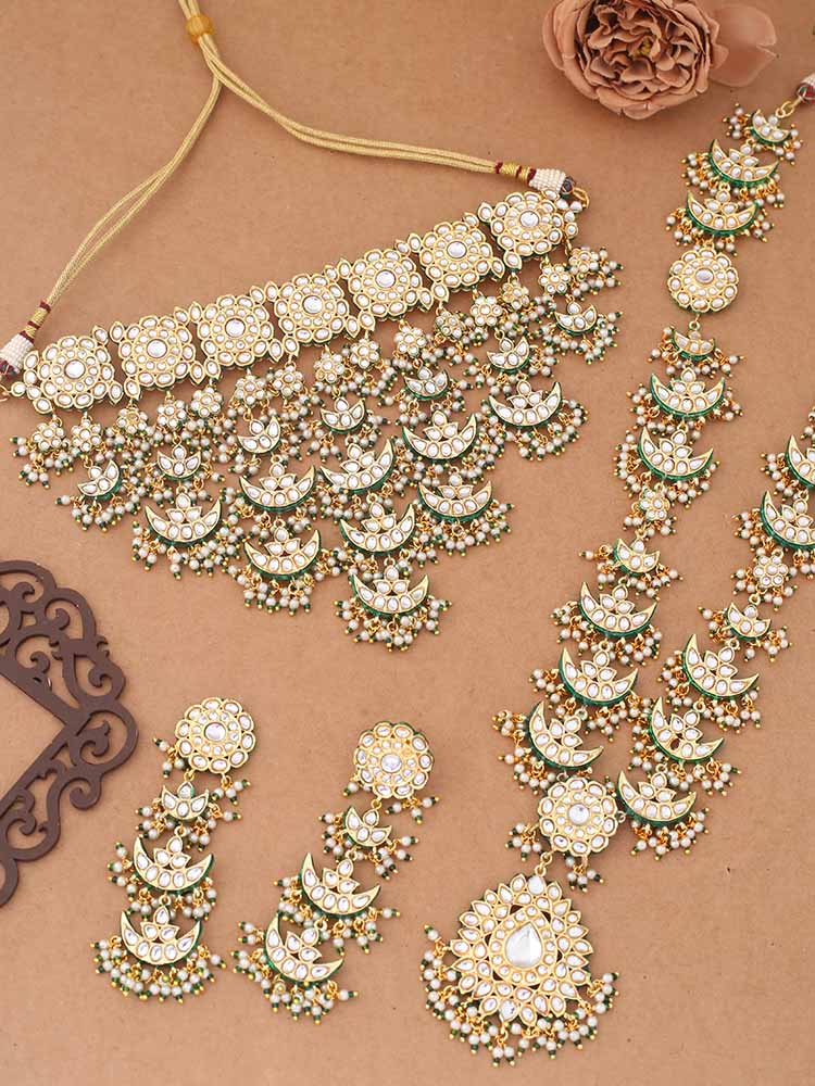 Emerald Kanaki Bridal Jewellery Set