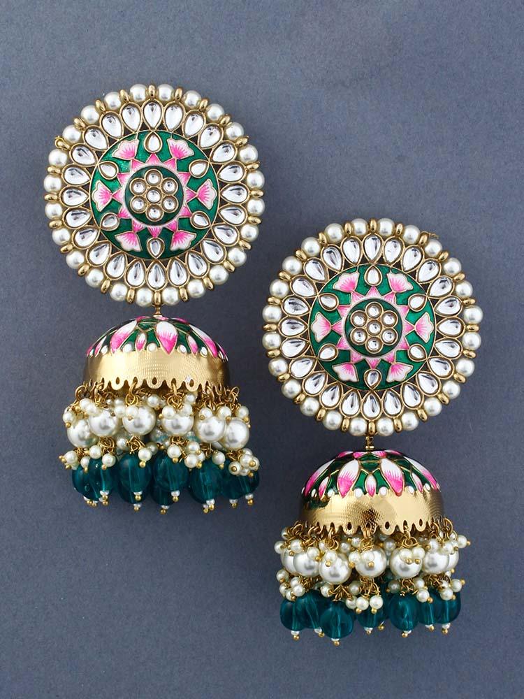 Emerald Kritika Jhumkis - Bling Bag