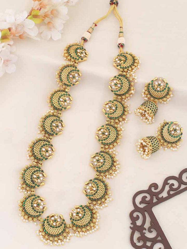 Emerald Long Laban Jewellery Set