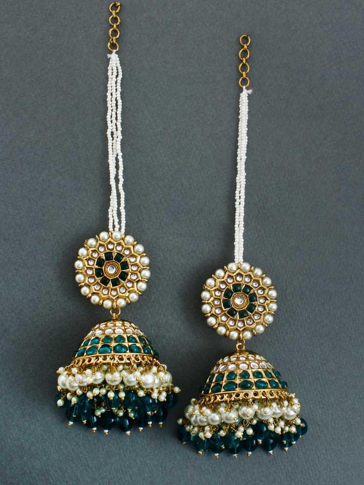 Emerald Mrinali Sahara Jhumkis - Bling Bag