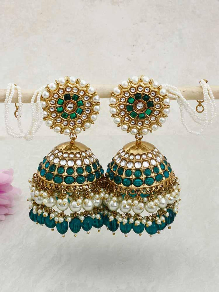 Emerald Mrinali Sahara Jhumkis - Bling Bag