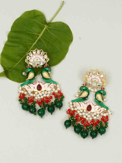 earrings - Bling Bag Emerald Pariniti Dangler Earrings