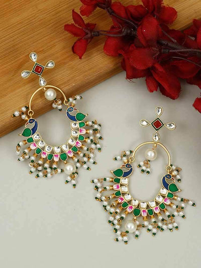 earrings - Bling Bag Emerald Rahi Dangler Earrings