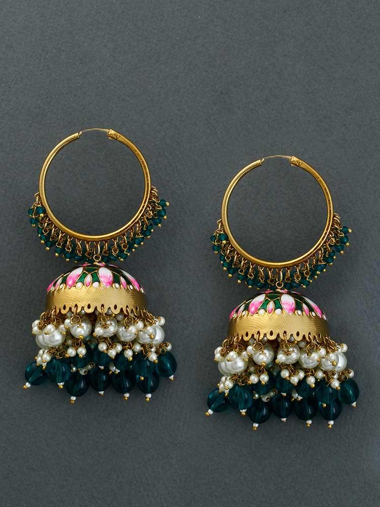 Emerald Rajamani Jhumkis - Bling Bag