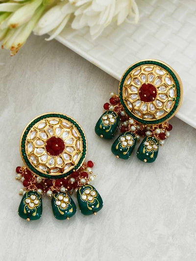 Emerald Rani Niharika Designer Earrings - Bling Bag
