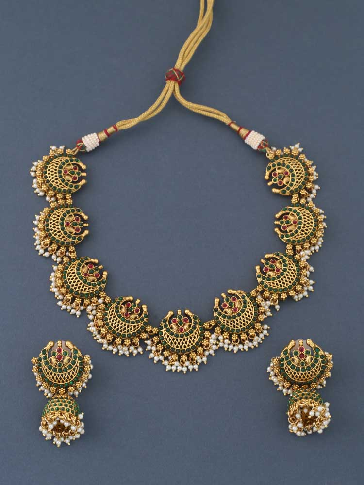 Emerald Ruby Laban Jewellery Set