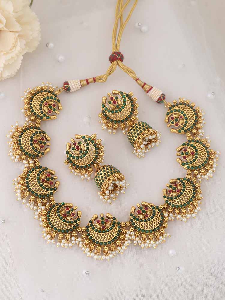 Emerald Ruby Laban Jewellery Set