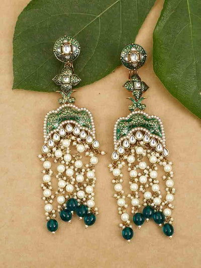earrings - Bling Bag Emerald Sanjana Designer Earrings