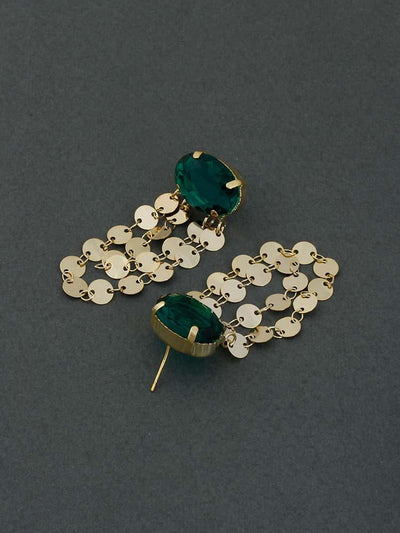 Emerald Tarsha Tassel Earrings - Bling Bag