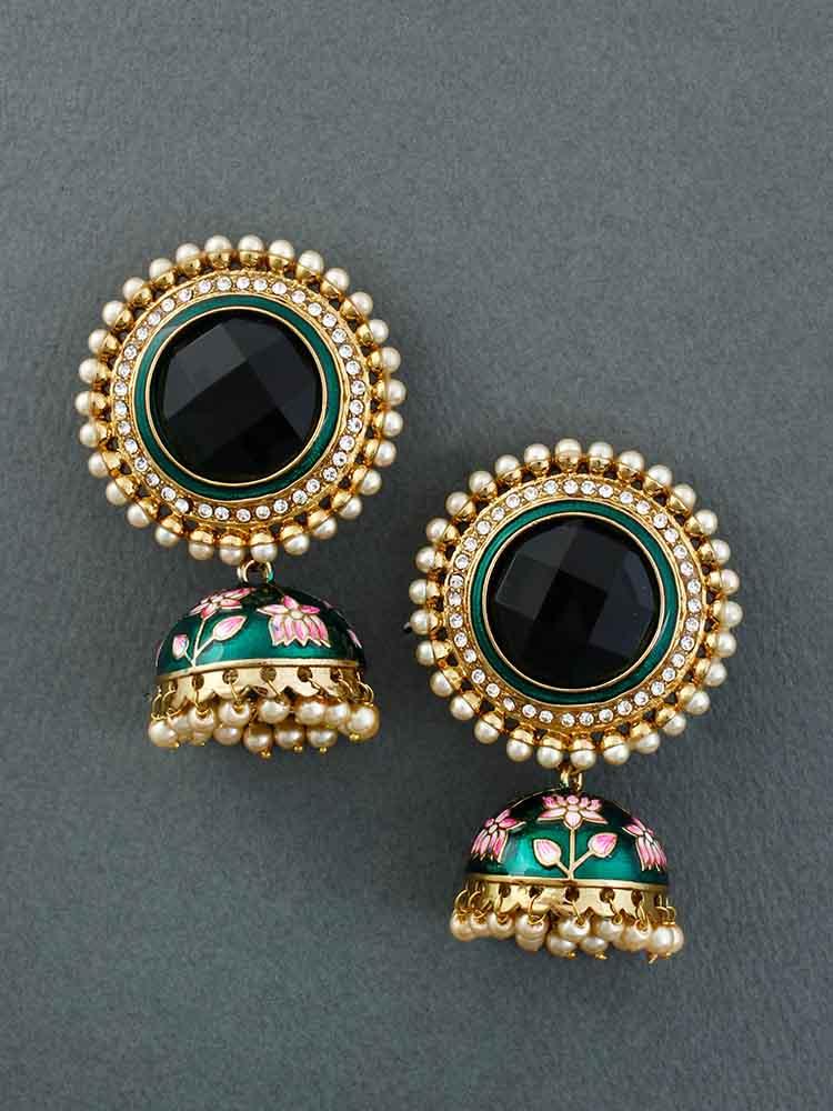 Emerald Virat Jhumkis - Bling Bag