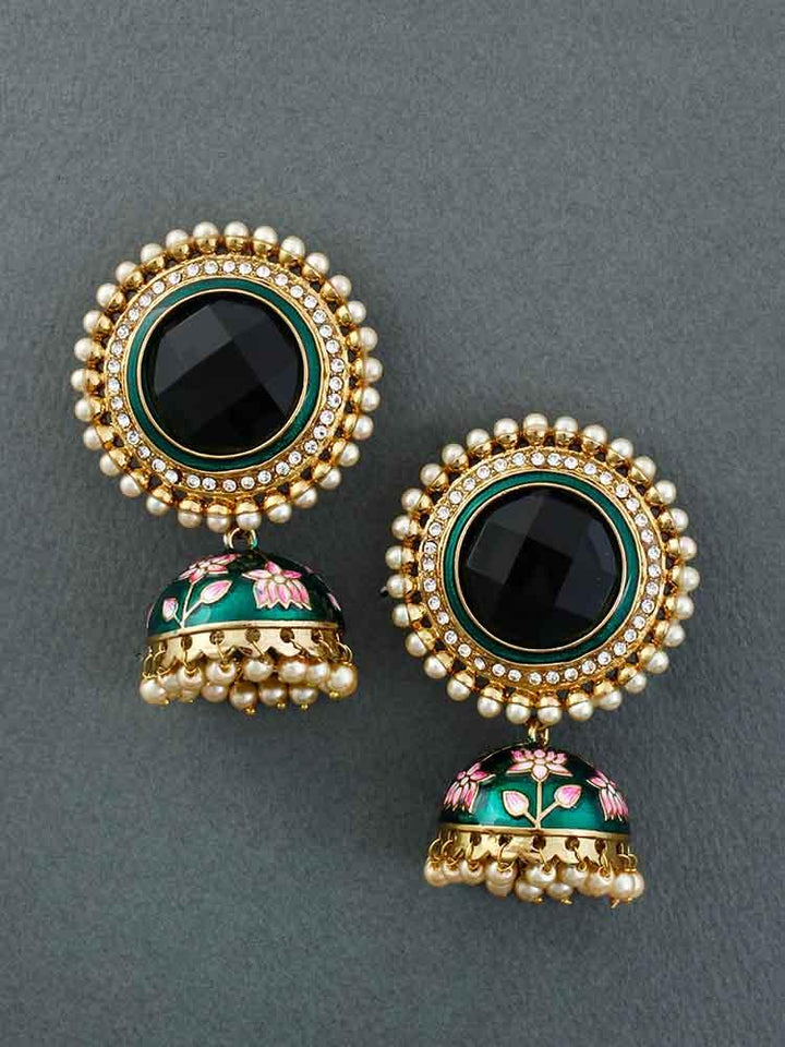 Emerald Virat Jhumkis - Bling Bag