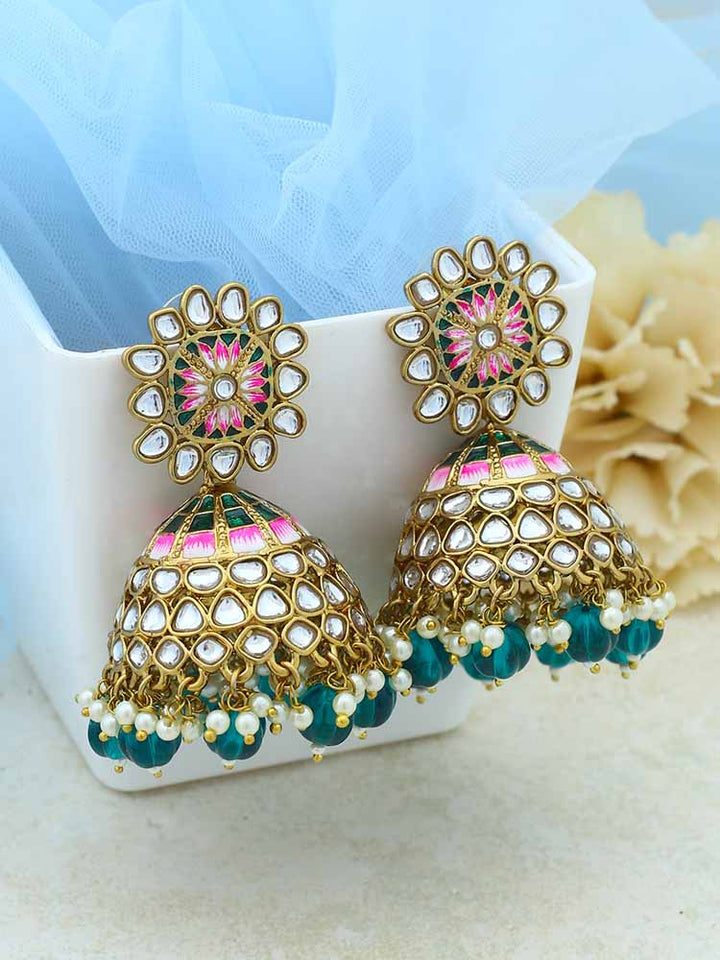 Emerald Yaalini Jhumkis