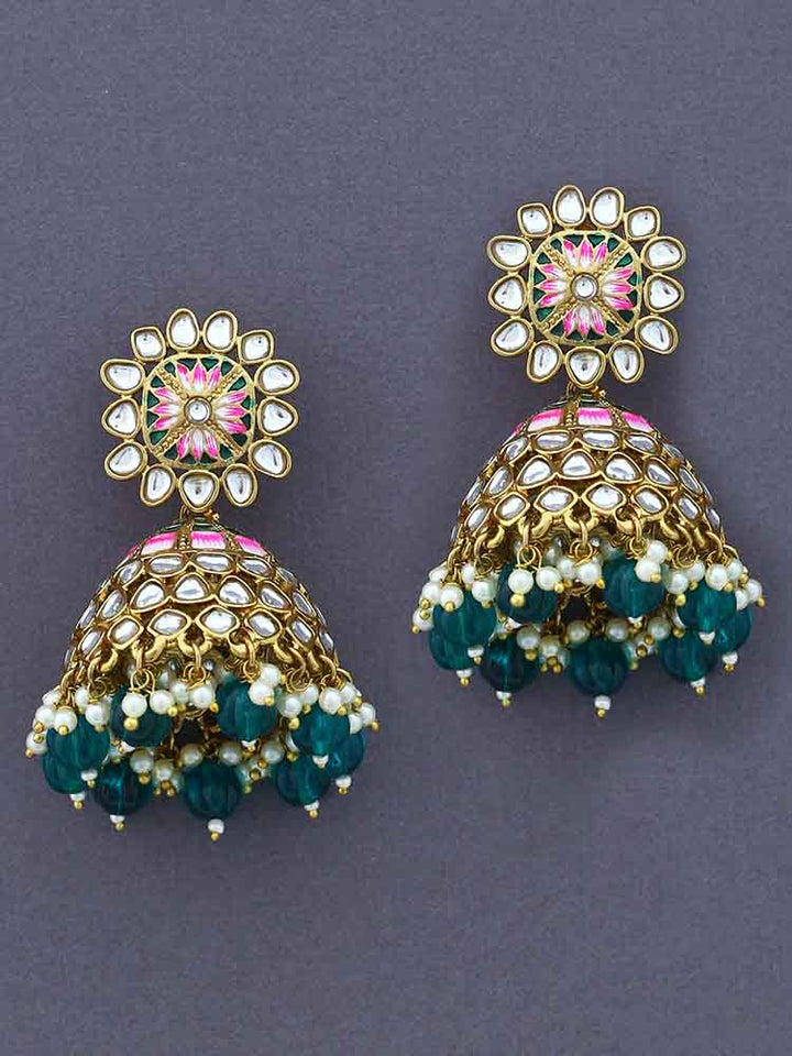 Emerald Yaalini Jhumkis