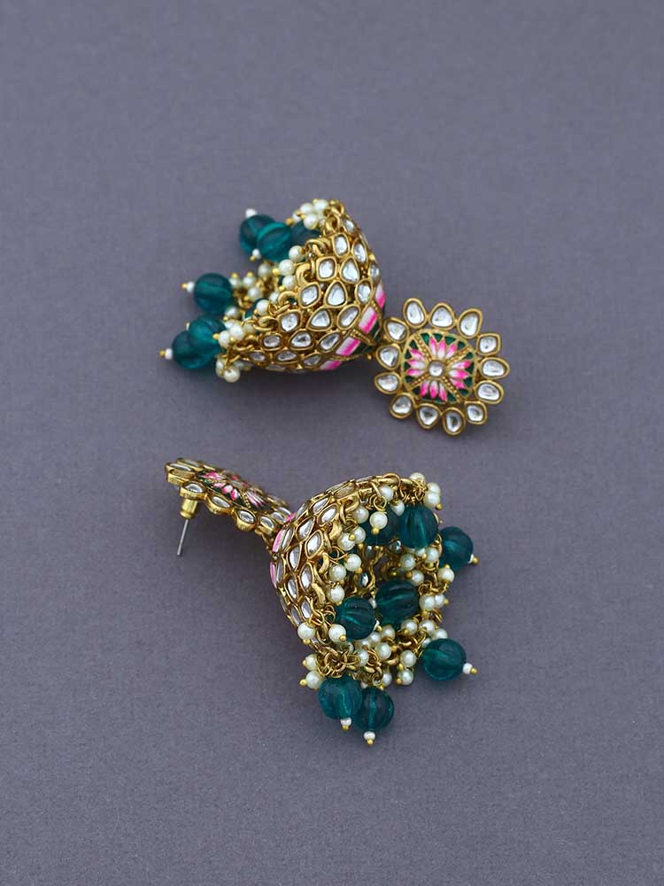 Emerald Yaalini Jhumkis