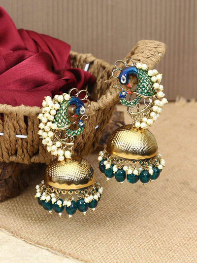 earrings - Bling Bag Emerald Eesa Designer Earrings