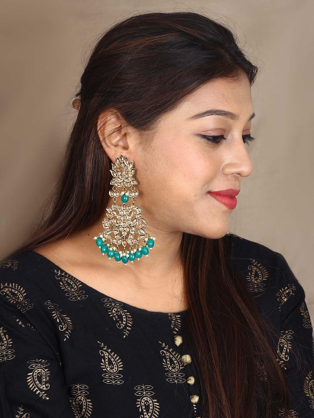 earrings - Bling Bag Emerald Miya Designer Earrings