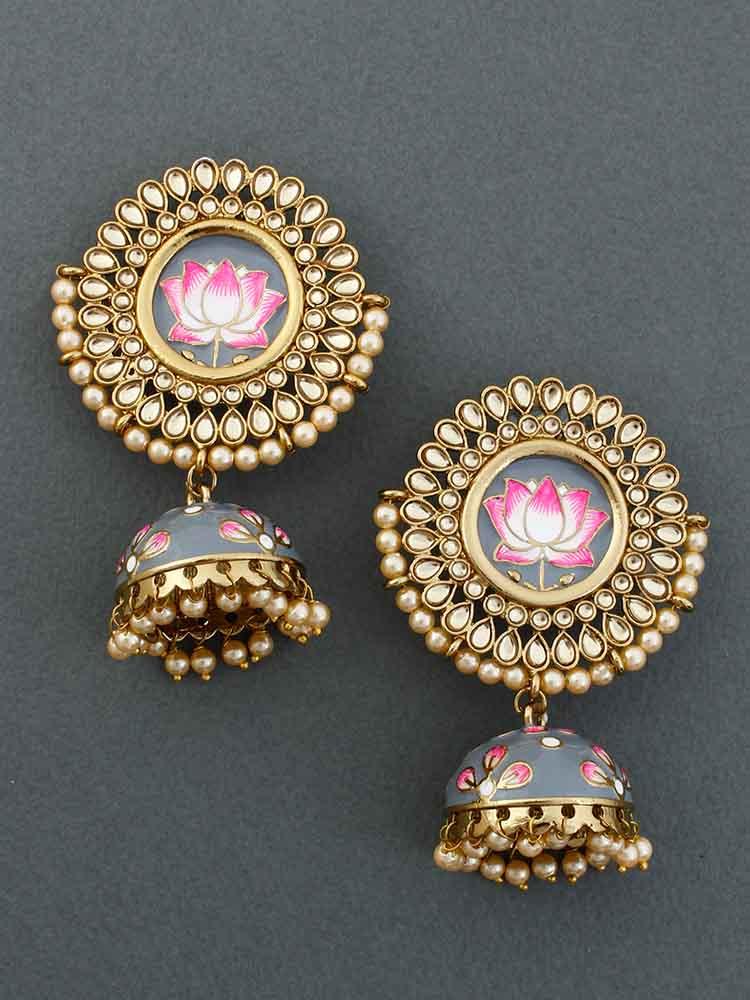 Grey Lily Avanti Jhumkis - Bling Bag