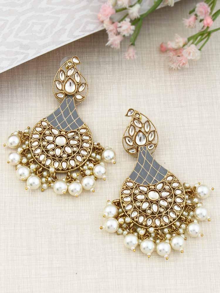 Grey Boond Designer Earrings - Bling Bag