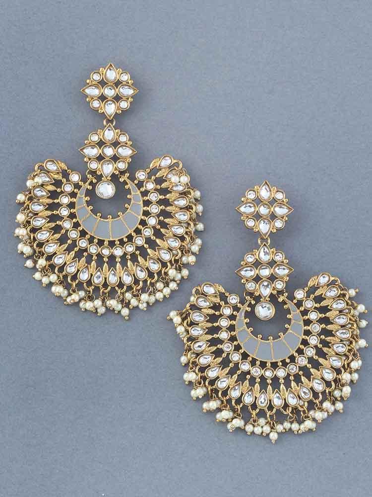 Grey Chakra Chandbalis - Bling Bag