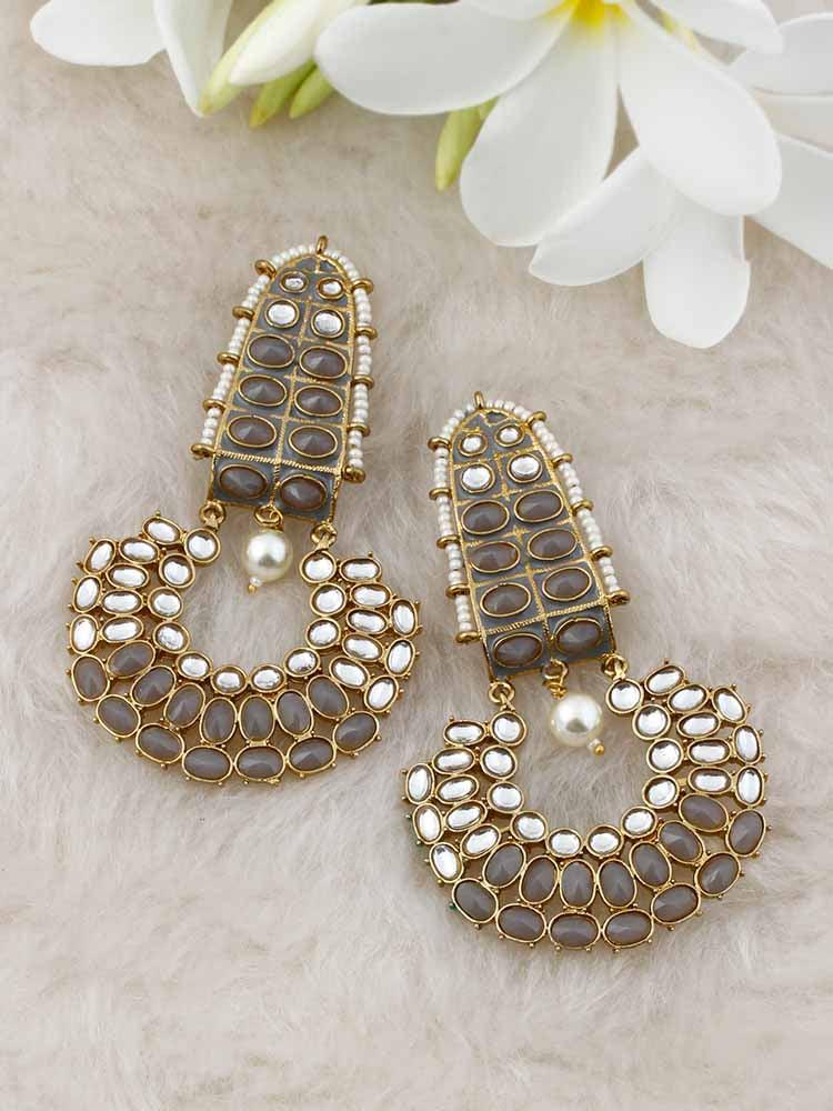 Grey Daljit Chandbalis - Bling Bag