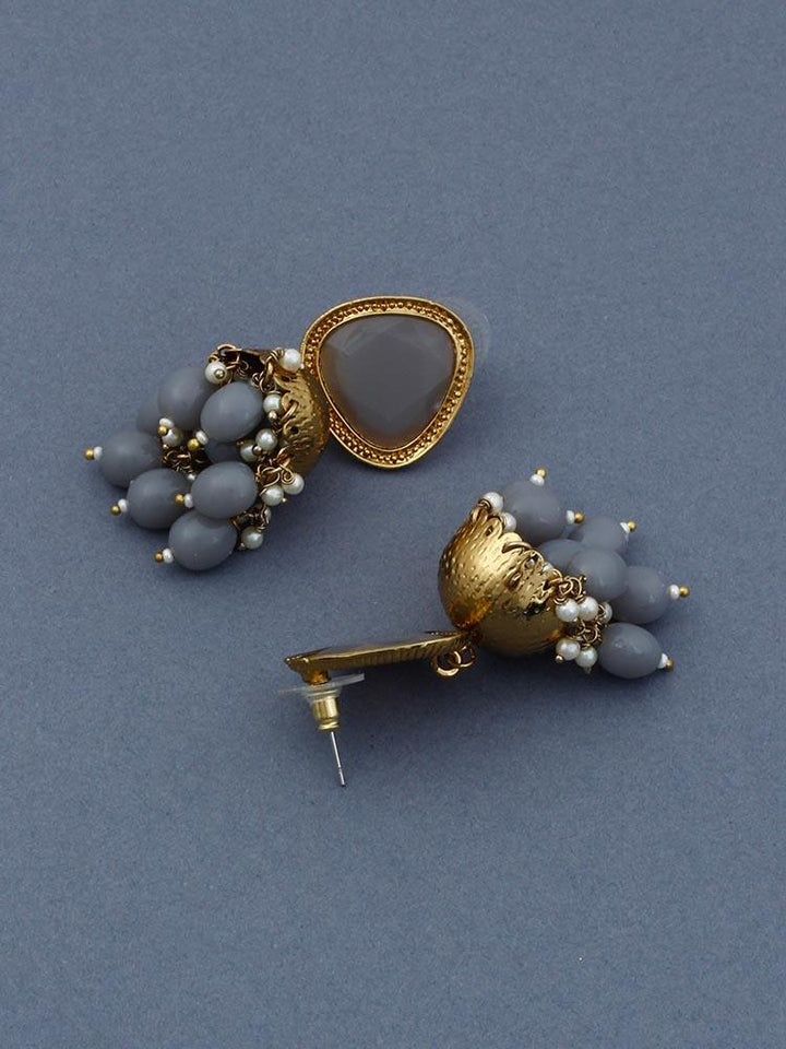 Grey Mini Shesha Jhumkis - Bling Bag