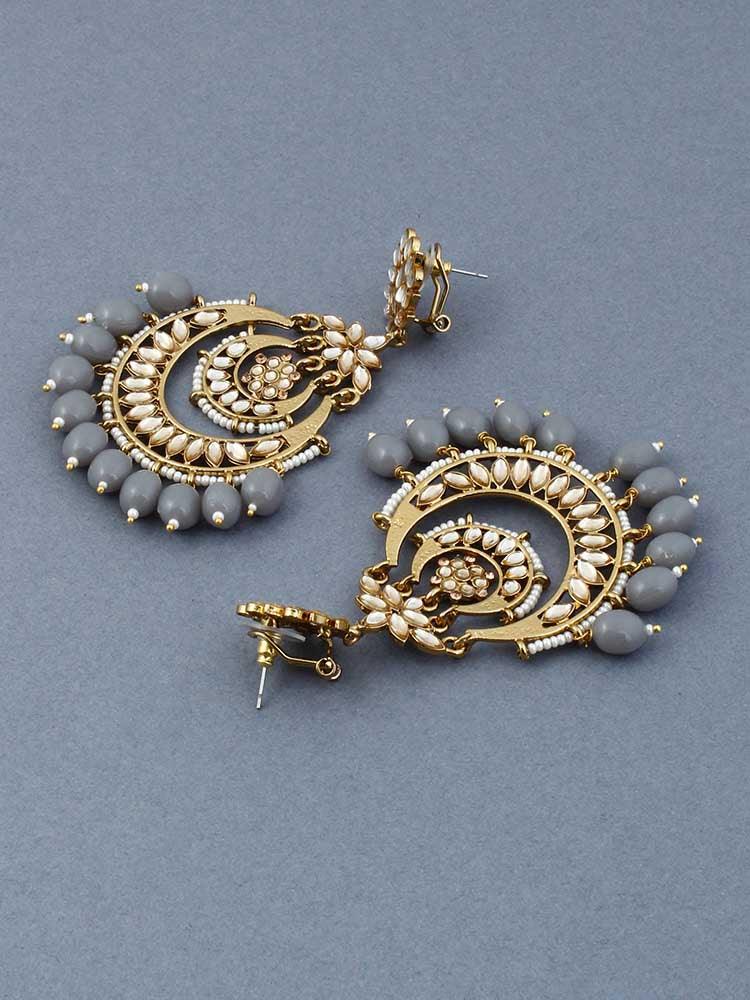 Grey Mumtaz Chandbalis - Bling Bag