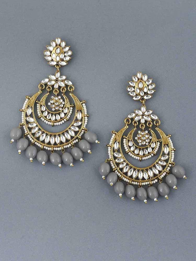 Grey Mumtaz Chandbalis - Bling Bag