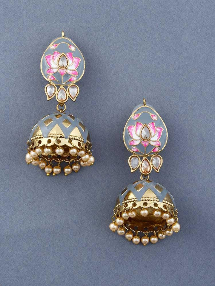 Grey Rudra Jhumkis - Bling Bag