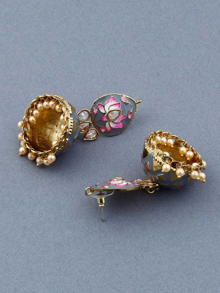 Grey Rudra Jhumkis - Bling Bag