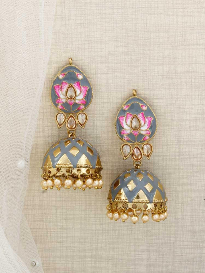 Grey Rudra Jhumkis - Bling Bag