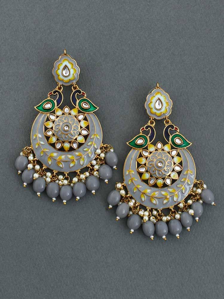 Grey Sangini Chandbalis - Bling Bag