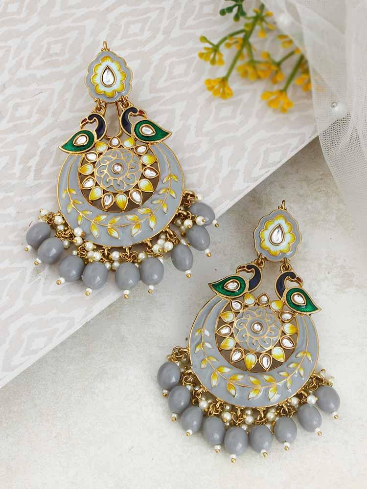 Grey Sangini Chandbalis - Bling Bag