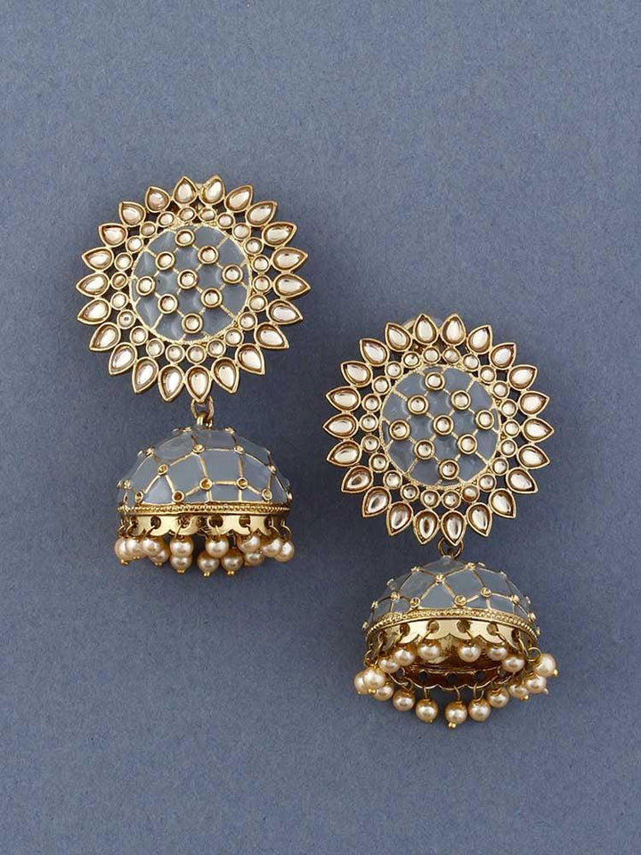 Grey Suraj Jhumkis - Bling Bag