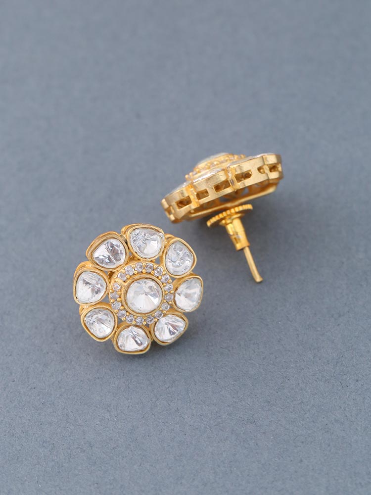 Golden Eesha Stud Earrings