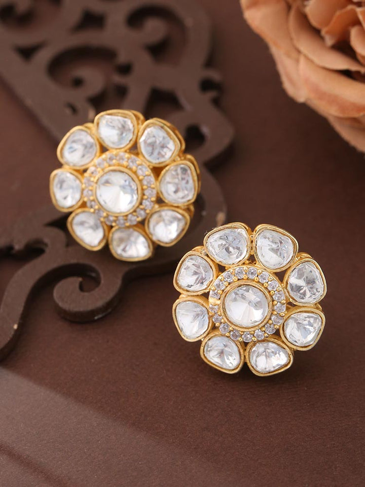 Golden Eesha Stud Earrings