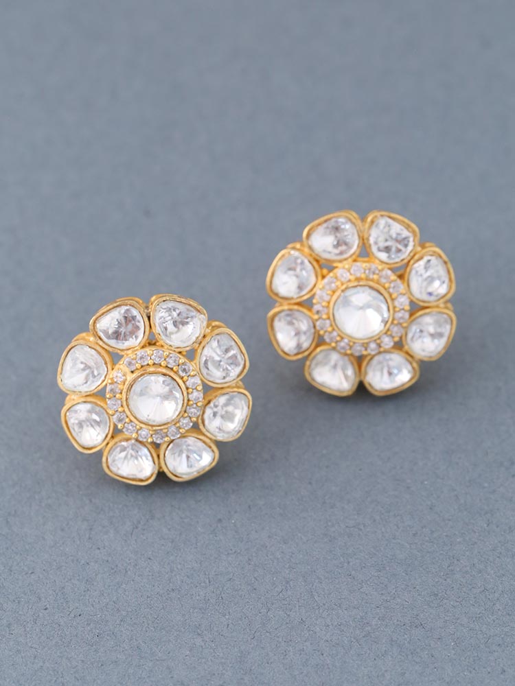 Golden Eesha Stud Earrings