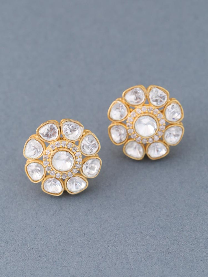 Golden Eesha Stud Earrings