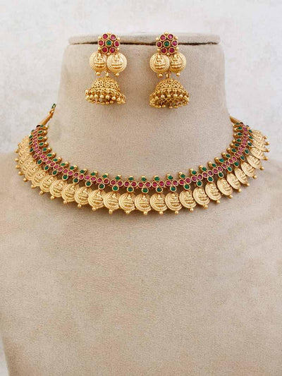 Golden Gauri Plated Jewellery Set - Bling Bag