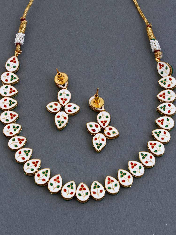 Golden Jayanthi Plated Jewellery Set - Bling Bag