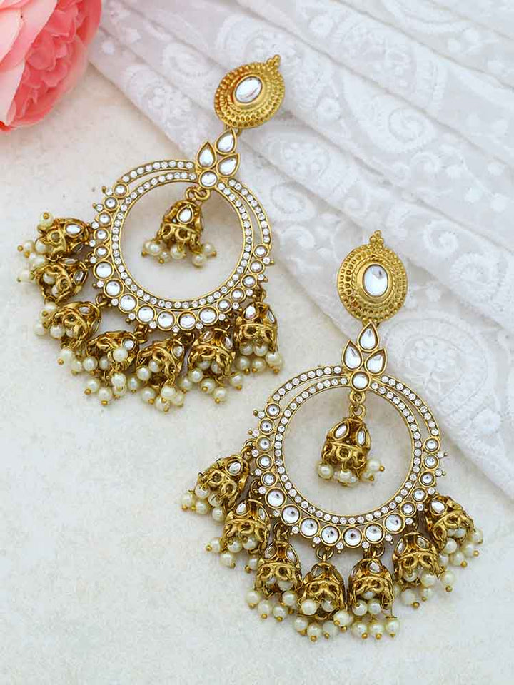 Golden Laksh Jhumkis