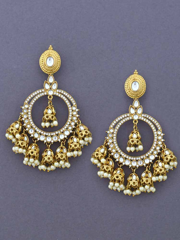 Golden Laksh Jhumkis