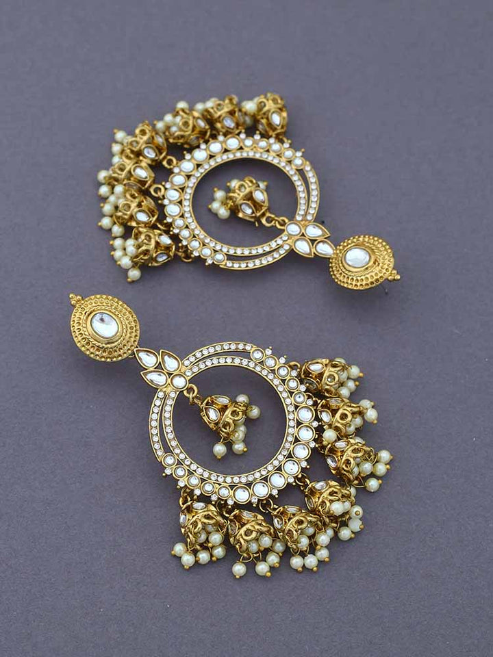 Golden Laksh Jhumkis