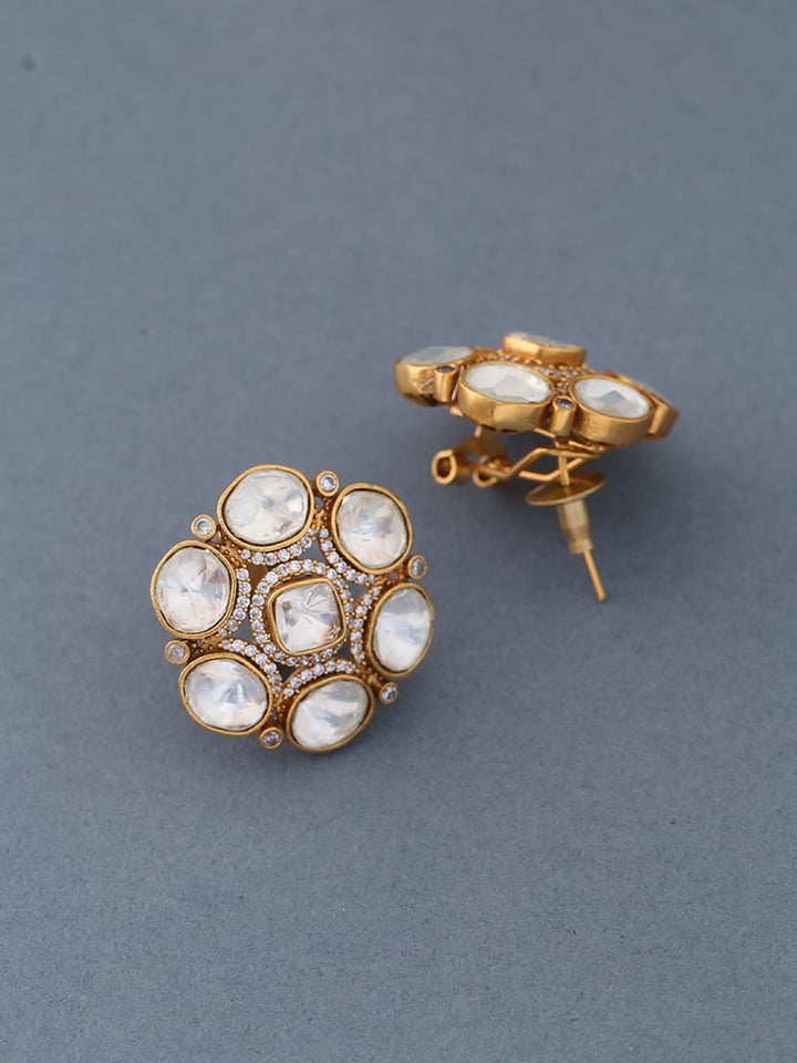Golden Mirza Stud Earrings