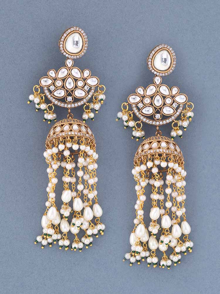 Golden Misha jhumkis