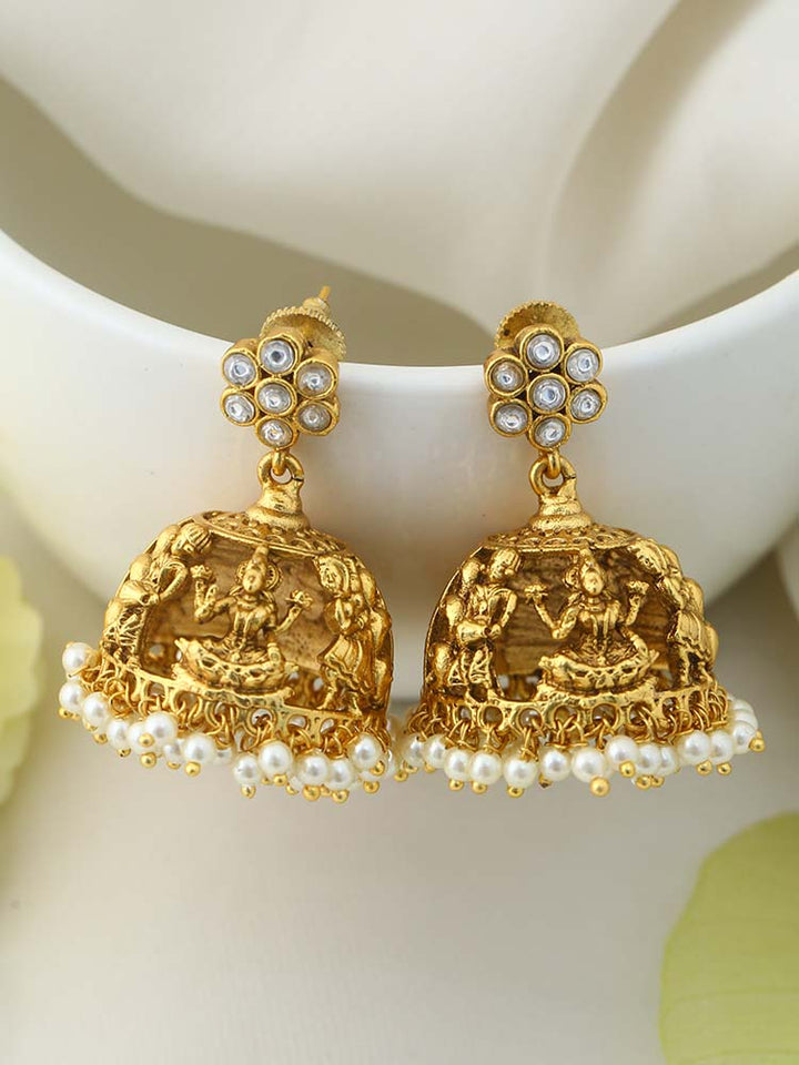Golden Rahm Jhumkis