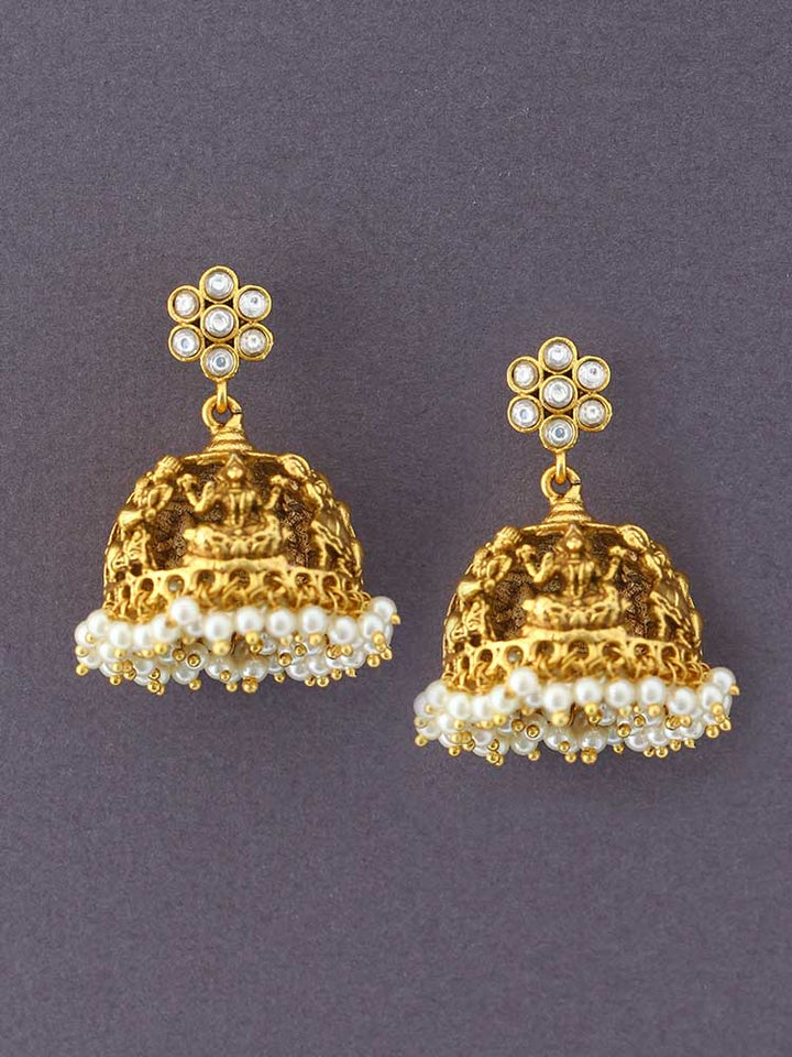 Golden Rahm Jhumkis