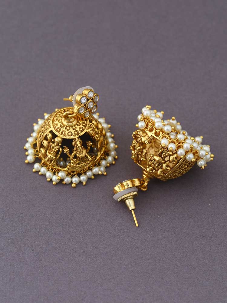 Golden Rahm Jhumkis